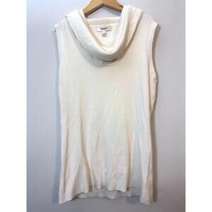 Dressbarn XL Cream Sleeveless Cowl Neck Sweater